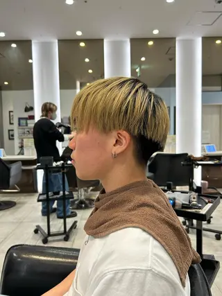 メンズ 立川/ハイトーン/ 髪質改善/田中柚のヘアスタイル