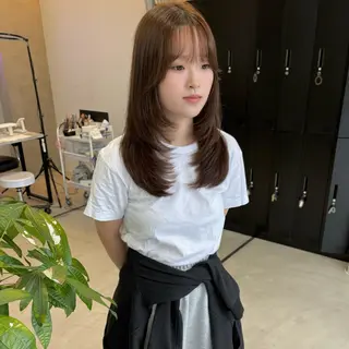 セミロング はちすか るかのヘアスタイル