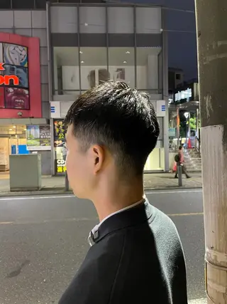 メンズ スパイキーパーマ 柏NO1 藤本葉のヘアスタイル