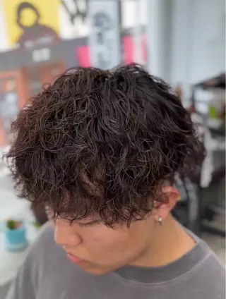 ショート パーマ メンズ メンズ専門サロン wokeのヘアスタイル