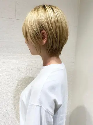 ショート カラー ショート/ボブ/ 白髪ぼかし/しんやのヘアスタイル