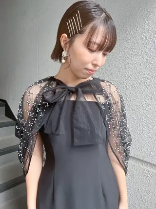 ショート ヘアアレンジ カラーパティシエ facce🌼ikoのヘアスタイル