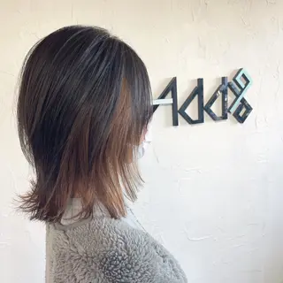 ミディアム カラー パーマ ヘアアレンジ Add9 柳田健登のヘアスタイル