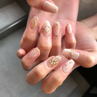 ロング カラー ヘアアレンジ キッズ ネイル マツエク・マツパ 福田 加奈のネイルデザイン