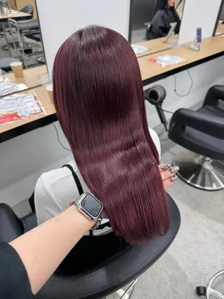 ロング カラー 暗髪🩶ラベンダー/ ブルー/ユウナ🤍のヘアスタイル