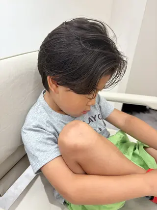 パーマ メンズ キッズ 増渕 駿介のヘアスタイル