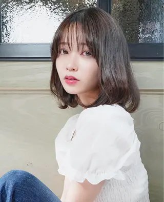 ミディアム カラー 韓国ヘア☁️ mitsukiのヘアスタイル