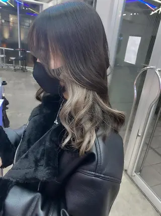 セミロング カラー 💗💗韓国レイヤー yu-ki💗💗のヘアスタイル