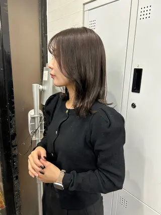 ミディアム カラー Yui. ハイトーン/パーマ/のヘアスタイル