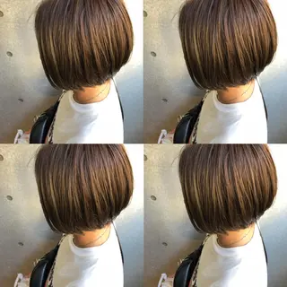 ショート カラー 🤎ベージュカラー 🐶メンズパーマのヘアスタイル