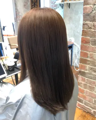 セミロング カラー 新宿／透明感カラー/ 髪質改善/早野大空のヘアスタイル