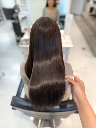 ロング 山崎結菜 🫧透明感カラーのヘアスタイル