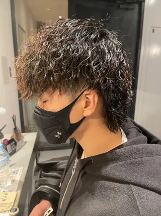 パーマ メンズ 吉田 剛のヘアスタイル