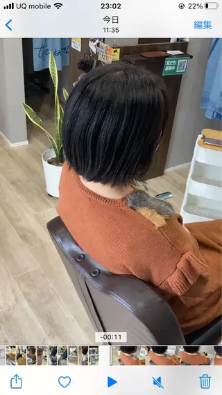 ミディアム カラー Hair room Leaのヘアスタイル