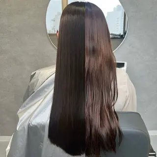 ロング カラー 透明感カラー特化/ 顔まわり特化/辻部のヘアスタイル