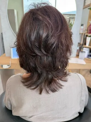 ミディアム minagawa yumiのヘアスタイル