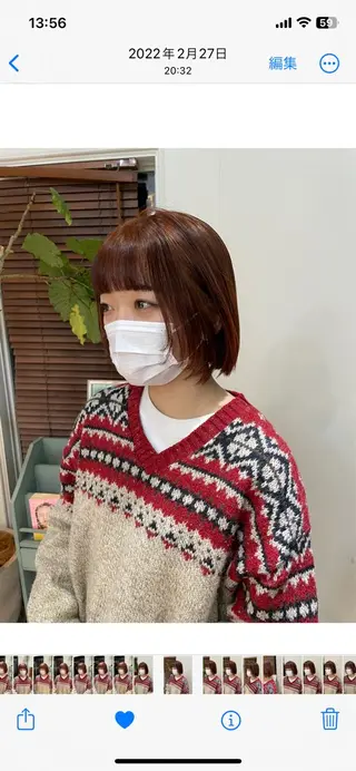 ミディアム カラー 似合わせカット/ ハイトーン/aoiのヘアスタイル