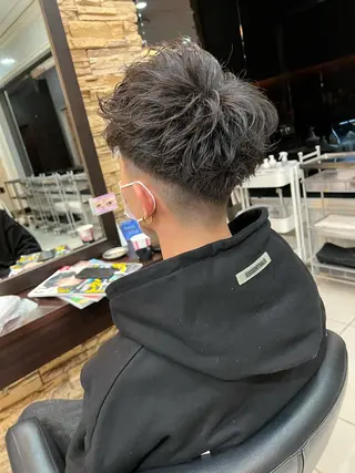 パーマ メンズ 福岡縮毛矯正✨️ ストレート 向井和輝のヘアスタイル