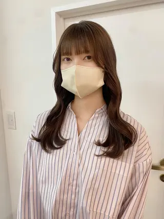 セミロング カラー 綾香 /透明感カラーのヘアスタイル