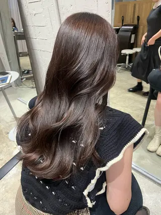 ロング カラー 藤井 美歩/赤髪のヘアスタイル