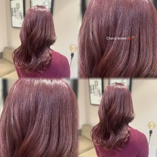 セミロング カラー ハイトーン/艶カラー /ケアブリーチ/香音のヘアスタイル