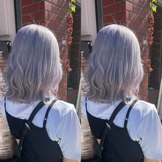 ミディアム 👑派手髪/カット 👑ANRYのヘアスタイル