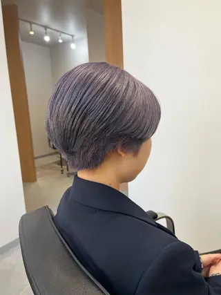 ショート omaフクダ 縮毛矯正/艶髪カラーのヘアスタイル