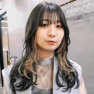 ロング カラー 藤川迅 当日予約可！ 名古屋パーマのヘアスタイル