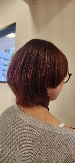 ショート カラー アフェクション金山所属・透明感カラー🫧/ 艶感/ayanaのヘアスタイル