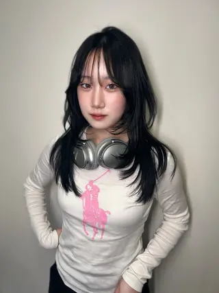 セミロング カラー YUI 武庫之荘美容室のヘアスタイル