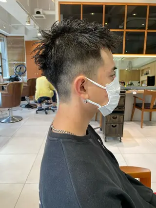 ショート カラー パーマ ヘアアレンジ メンズ メンズパーマの巨匠 鈴木純のヘアスタイル