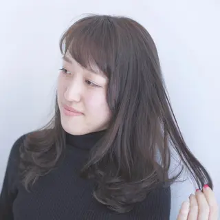 セミロング カラー パーマ 脱白髪染め特化GBG 自由が丘所属・【白髪ぼかし 専門GBG】自由が丘のヘアスタイル