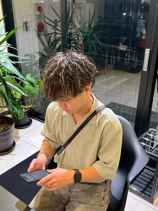 カラー パーマ メンズ 一宮/稲沢/あま市 /小林好裕のヘアスタイル