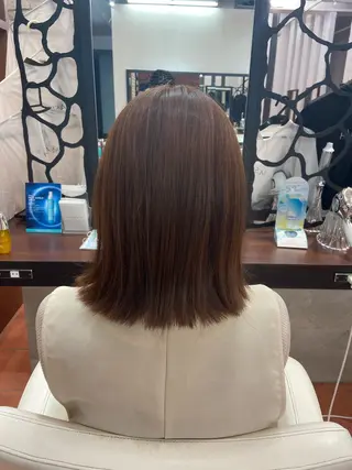 ミディアム カラー 透明感✨️艶カラー 井戸大喜のヘアスタイル