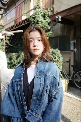 セミロング カラー juno所属・ボブ/パーマ/透明感 カラー　善方浩貴のヘアスタイル