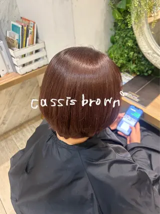 ショート カラー 🧃暖色カラー/🪷 アレンジ/　yunaのヘアスタイル