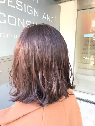 ミディアム カラー IVORY.所属・🟩白髪ぼかし/ボブ /ショートヘア/大司のヘアスタイル