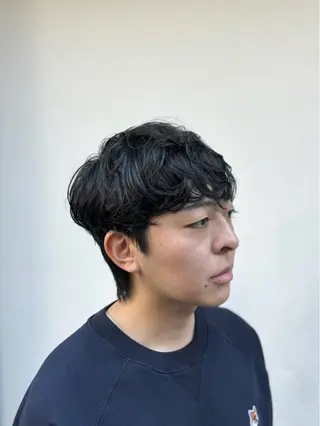 ショート パーマ メンズ 韓国メンズヘア/ ダウンパーマ/歩夢のヘアスタイル