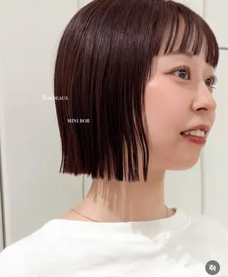 ミディアム おしゃれボブ/暖色 カラー🧶いろはのヘアスタイル