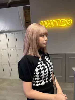 セミロング カラー 韓国/トレンド レイヤー【101】のヘアスタイル