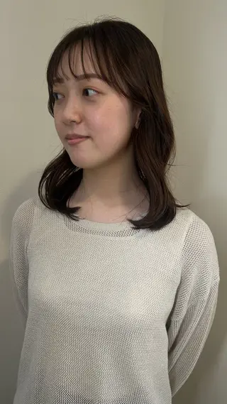 ミディアム カラー 小澤 一稀のヘアスタイル