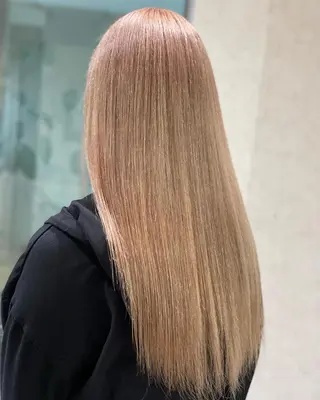 ロング カラー ヘアアレンジ 髪質改善×ハイトーン 中田啄也のヘアスタイル