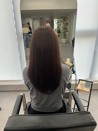 ロング パーマ 艶ボブ🤎ボブパーマ 透明感カラー\メンズのヘアスタイル