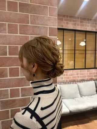 ミディアム ヘアアレンジ 銀座ヘアセット/ヘア アレンジ/峯岸真麻のヘアスタイル