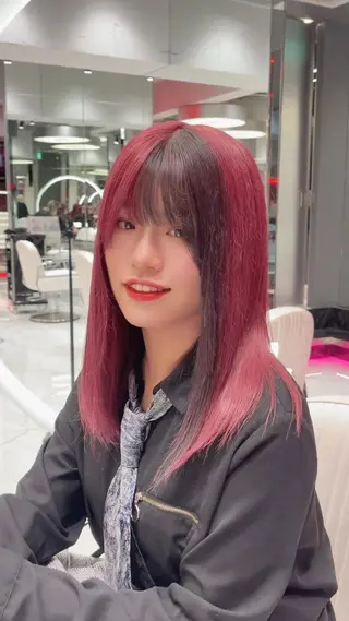 ロング カラー りょうへい/ 全頭ブリーチ/渋谷のヘアスタイル