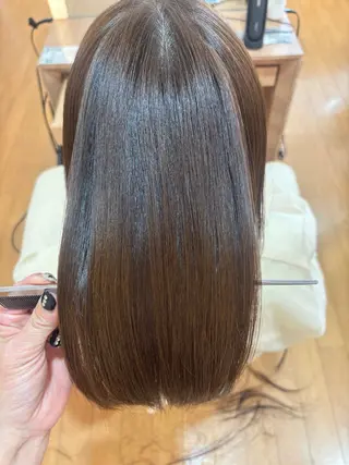 ミディアム 髪質改善カラー 清利あやなのヘアスタイル