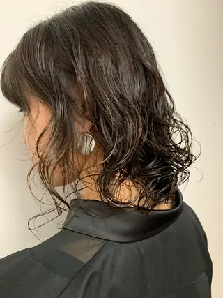 ミディアム カラー パーマ ヘアアレンジ メンズ キッズ ネイル マツエク・マツパ 架空〜KAQU〜所属・【clan】 NOGAMIのヘアスタイル