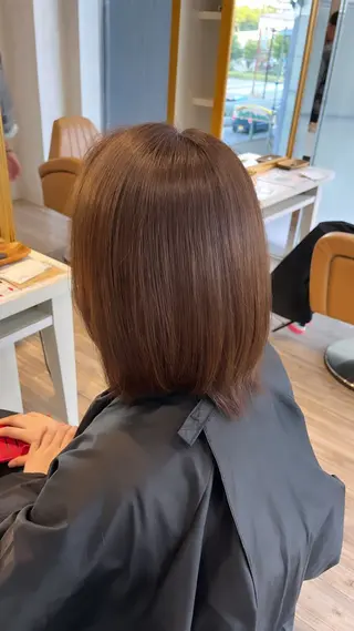 ミディアム カラー ブリーチなしWカラー レイヤー/Rickyのヘアスタイル