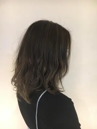 セミロング カラー キッズ 野崎 ひかりのヘアスタイル