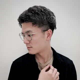 ショート パーマ メンズ HIROGINZA ヒロ銀座 青山所属・マツオ リュウホウ🐉のヘアスタイル
